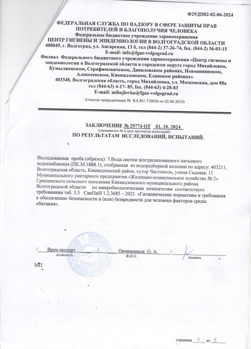 Исследования воды 0
